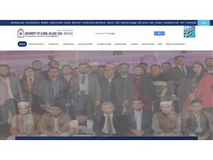 ইউনিভার্সিটি অব গ্লোবাল ভিলেজ's official website homepage screenshot