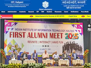 ইন্ডিয়ান ইনস্টিটিউট অফ ইনফরমেশন টেকনোলজি, কল্যাণী's official website homepage screenshot