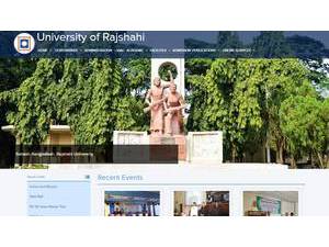 রাজশাহী বিশ্ববিদ্যালয়'s official website homepage screenshot