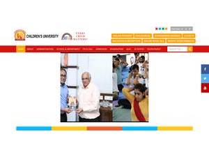 ચિલ્ડ્રન્સ યુનિવર્સિટી's official website homepage screenshot