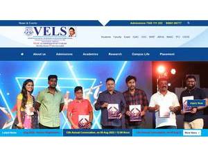 வேல்ஸ் பல்கலைக்கழகம்'s official website homepage screenshot