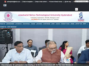 జవహర్ లాల్ నెహ్రూ సాంకేతిక విశ్వవిద్యాలయం's official website homepage screenshot