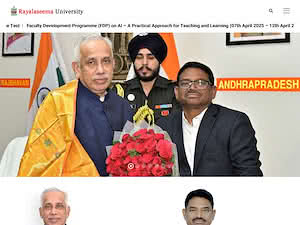 రాయలసీమ విశ్వవిద్యాలయం's official website homepage screenshot