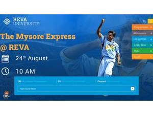ರೇವಾ ವಿಶ್ವವಿದ್ಯಾಲಯ's official website homepage screenshot
