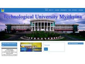 နည်းပညာတက္ကသိုလ်(မြစ်ကြီးနား)'s official website homepage screenshot