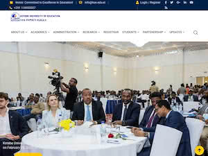ኮተቤ ትምህርት ዩኒቨርሲቲ's official website homepage screenshot