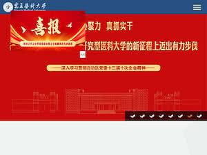 宁夏医科大学's official website homepage screenshot