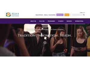 聖若瑟大學's official website homepage screenshot